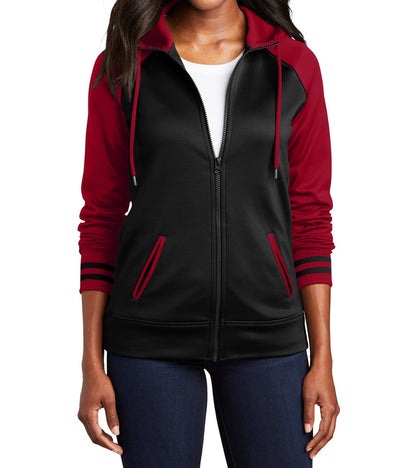 Ladies Sport-Wick® Varsity Fleece Full-Zip Hooded Jacket