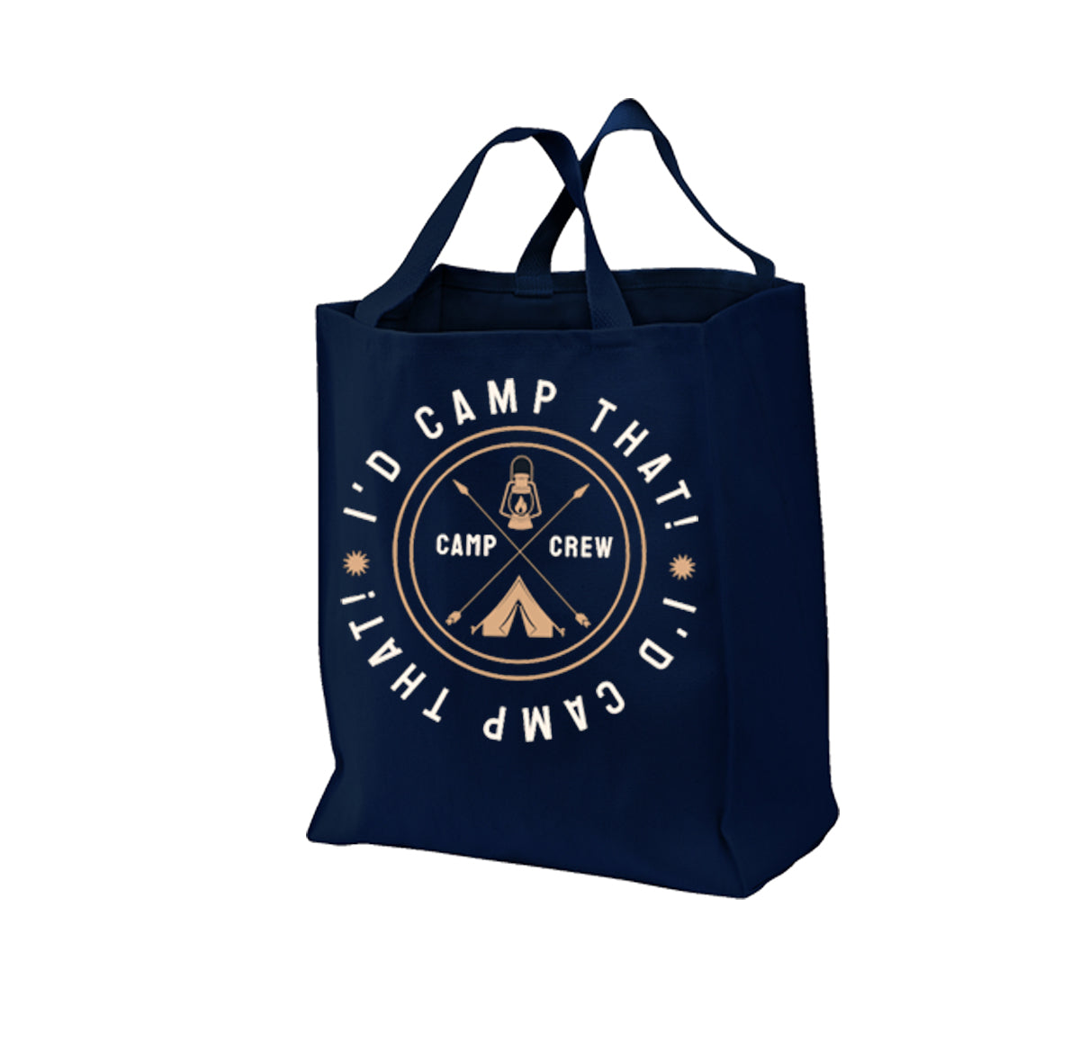 Large I'D CAMP THAT tote