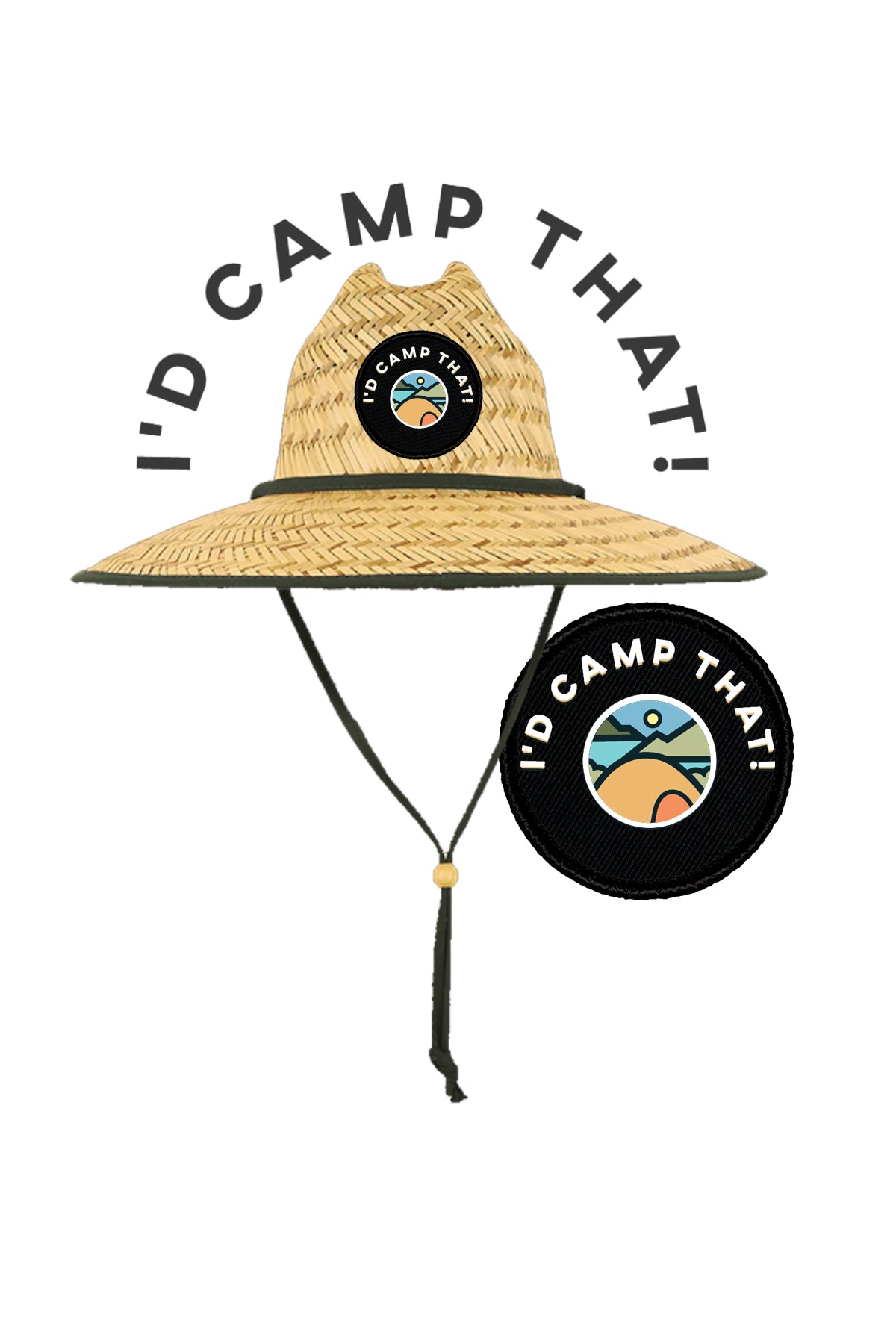 I'D CAMP THAT! Straw Hat